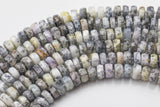 Natural Dendrite Opal Large Faceted Roundel Nuggets - Very Nice Hand Cut Beads - About 15mm - 16" Strand AAA Quality Gemstone Beads