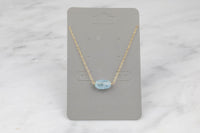 Aquamarine Necklace- AAA quality High Facet Aquamarine- Minimalist Jewelry- Perfect Gift -Wholesale-SCJ- Made to last!