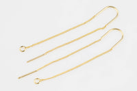Threader Earrings Findings- 2.5 inches- 1 pair per order