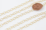 Gold Filled Texturized Round Chain, 4mm, Wholesale, BULK Low Price, Chain by foot