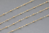 14kt Gold Filled 1.5mm Satellite Chain - Cable Chain with 2mm Balls - Chain for Permanent Jewelry - USA made-xc Permanent Jewelry Chain