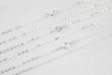 Made in USA 925 SS Necklace Sterling Silver 1.5mm Flat Cable Chain Necklace 14" 16" 18" 20"