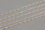 Gold Filled Satellite Curved Tubed Chain, Wholesale, USA Made, Chain by foot Permanent Jewelry Chain
