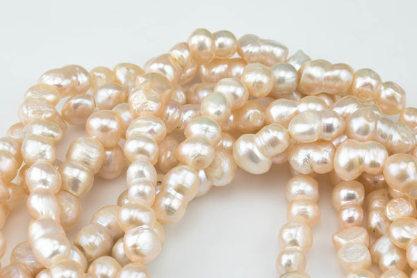 11x17mm A Quality Pink Freshwater Pearl- Potato Shape