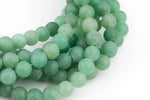 LARGE-HOLE Green Aventurine beads!!! 8mm or 10mm Matte -finished round. 2mm hole. 7-8" strands. Green Aventurine Big Hole Beads