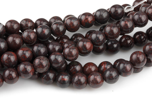 LARGE-HOLE beads!!! 8mm or 10mm Smooth-finished round. 2mm hole. 7-8" strands. Saffron Jasper Big Hole Beads