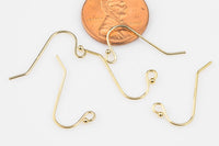 Gold Filled Ear Wire Ball End- 14/20 Gold Filled- USA Product-22mm- 2 pieces per order- 1 pair