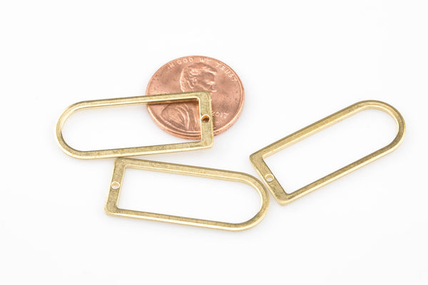 U Shaped Brass Charms- 13x30mm