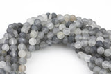 Natural Matte Cloudy Quartz Beads High Quality in Matte Round, 6mm, 8mm, 10mm, 12mm -Full Strand 15.5 inch Strand- Gemstone Beads