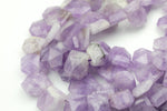 Natural Pink Amethyst- Faceted Hex Drops Beads- High Quality- Full Strand 16" - 18x21mm AAA Quality Gemstone Beads