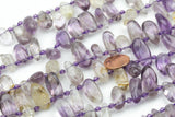 Natural Amethyst-Puffy Drops Beads- High Quality- Full Strand 16" - 10x20mm Gemstone Beads