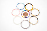 12pcs Tortoise Shell Acetate Ring -3x35mm- No hole-12 Pieces per Order