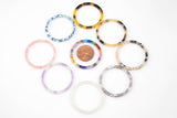 12pcs Tortoise Shell Acetate Ring -3x35mm- No hole-12 Pieces per Order