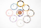 12pcs Tortoise Shell Acetate Ring -3x35mm- No hole-12 Pieces per Order