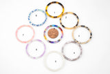 12pcs Tortoise Shell Acetate Ring -3x35mm- No hole-12 Pieces per Order