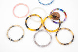 12pcs Tortoise Shell Acetate Ring -3x35mm- No hole-12 Pieces per Order