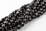 Natural Onyx- Puffy Oval- Full 16 inch strand- 8*10mm Gemstone Beads