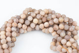 Natural Sunstone Beads High Quality Smooth Matte Faceted 6mm 8mm 10mm 12mm 15.5-16" A Quality Beads AAA Quality Smooth Gemstone Beads