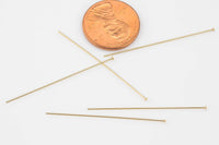 Gold Filled Head Pin Headpins - 24 Ga- 14/20 Gold Filled- USA Product-1.5 Inches- 10 pieces per order