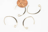 Gold Filled Earring FLAT Wire Earwire 20mm - 14/20 Gold Filled- USA Product-All Sizes 2 pcs (1 Pair)