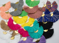 TASSEL EARRINGS FAN Tassel Earrings - Many Colors! Ready to Wear - Very Beautiful and Stylish! 1 pair / 10 pairs