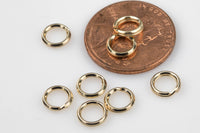 Gold Filled 5mm 6mm 7mm Round Split Ring- 14/20 Gold FIlled- USA Made- 4-8 Pieces per order- Spring Ring