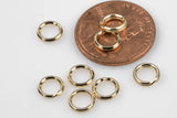 Gold Filled 5mm 6mm 7mm Round Split Ring- 14/20 Gold FIlled- USA Made- 4-8 Pieces per order- Spring Ring