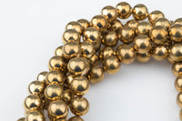 Natural Antique Gold Arcylic beads- 16 inch Gemstone Beads