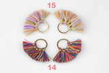 2pcs/10pcs Fan Tassels Small Round. Perfect for earrings or pendants - 20*28mm