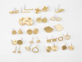 8pcs Matte Gold Earring Earrings stud findings High Quality Matte Gold Plating 8pcs/4 pairs