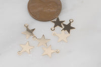 Gold Filled Star Charms and Connectors- 14/20 Gold Filled- USA Product-8mm- 4 pieces per order