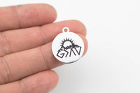 Stainless Steel Charms -- God is Greater Than The Highs And Lows - Laser Engraved Silver Tone - Bulk Pricing