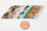 16pcs Tortoise Shell Acetate Sticks Pendant Charm - 3x38mm- 1 Hole- 16 pcs per Order- 2b
