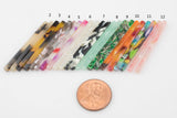 16pcs Tortoise Shell Acetate Sticks Pendant Charm - 3x38mm- 1 Hole- 16 pcs per Order- 2b