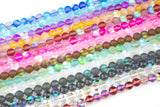 Gorgeous Rainbow Synthetic Moonstone / Mermaid Stone Mystic Aura Quartz Matte Round 6mm 8mm 10mm 12mm Full Strand 15.5" AAA Quality