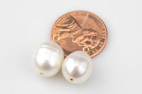 USA Gold Filled Natural Potato Pearl Charms Drop Pendant Handmade Approx.10x15mm. Made w Natural Freshwater Baroque Pearl & Gold Filled Wire