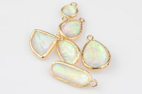 Opalescent Opal Charms- Assorted Shapes and Size- 2 Pieces per order