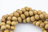 Natural Tan Banded Wood Shaped Beads - Sold by 15.5" Strands Gemstone Beads