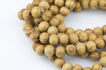 Natural Tan Banded Wood Shaped Beads - Sold by 15.5" Strands Gemstone Beads