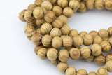 Natural Tan Banded Wood Shaped Beads - Sold by 15.5" Strands Gemstone Beads