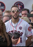 ASTROS Batter George Springer Black Necklace- Natural Black Spinel Necklace 24 Inches- Houston Astros- Sterling Silver-Very Sparkly!