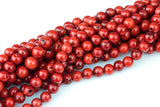 8mm Natural Red Bamboo Coral Round High Quality 4mm 6mm 8mm 10mm 12mm Full Strand 16" Gemstone Beads