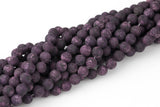 Deep Purple Lepidolite JADE Matte Round- 8mm -Full Strand 15.5 inch Strand AAA Quality