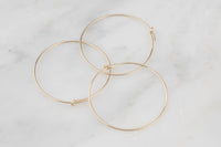 Gold Filled Hoop Earing- 14/20 Gold Filled- Made in USA -15mm 20mm-30mm-45mm- 2 pieces per order- 1 pairs