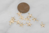 Gold Filled Starfish Charm - 14/20 Gold Filled- USA Product-8mm- 4 pieces per order