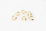 Wireguard Thimble Wire Guard Wire Saver Gold Plated Silver Plated 1mm Hole 5x5mm 40 pcs