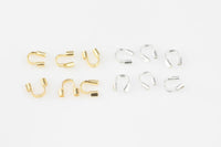 Wireguard Thimble Wire Guard Wire Saver Gold Plated Silver Plated 1mm Hole 5x5mm 10 pcs