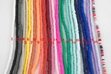 AFRICAN VINYL Beads Soft 4mm Heishi beads Clay Disc - 16 inch strand- 2 Strands Per Order- Assorted Colors