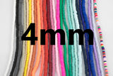 AFRICAN VINYL Beads Soft 4mm Heishi beads Clay Disc - 16 inch strand- 2 Strands Per Order- Assorted Colors