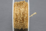 Gold Filled Little Paperclip Chain, Gold Filled Paperclip chain 1.7x4.7mm - Wholesale- Elongated Flat Oval Permanent Jewelry - USA